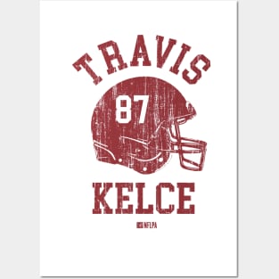 Travis Kelce Kansas City Helmet Font Posters and Art